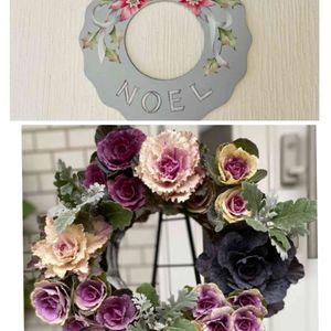 シロタエギク,葉牡丹,クリスマス,リース,GSのみなさんに感謝♡の画像