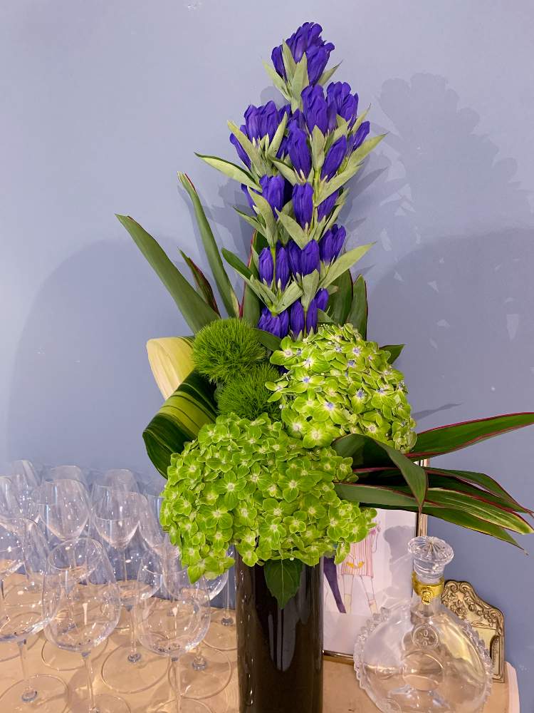 まりも ナデシコの投稿画像 By ボタニールーミエさん 紫陽花とりんどうと生花アレンジとりんどう と紫花と紫陽花 アジサイ あじさいと生花とフラワーアレンジメントと秋の花とbotany Roumier 21月1月7日 Greensnap グリーンスナップ