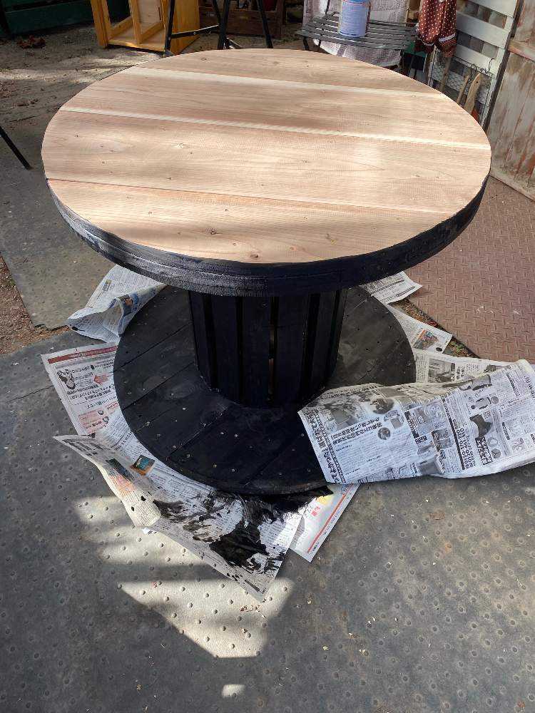 ケーブルドラムをガーデンテーブルに(^^)｜🍀GreenSnap