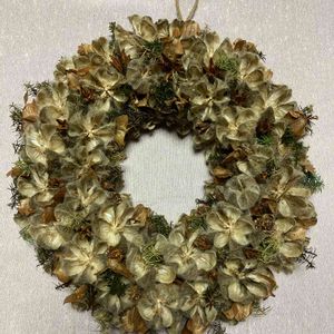 リース,ハンドメイド,ナチュラル,ナチュラルリース,ムクゲの花がらの画像