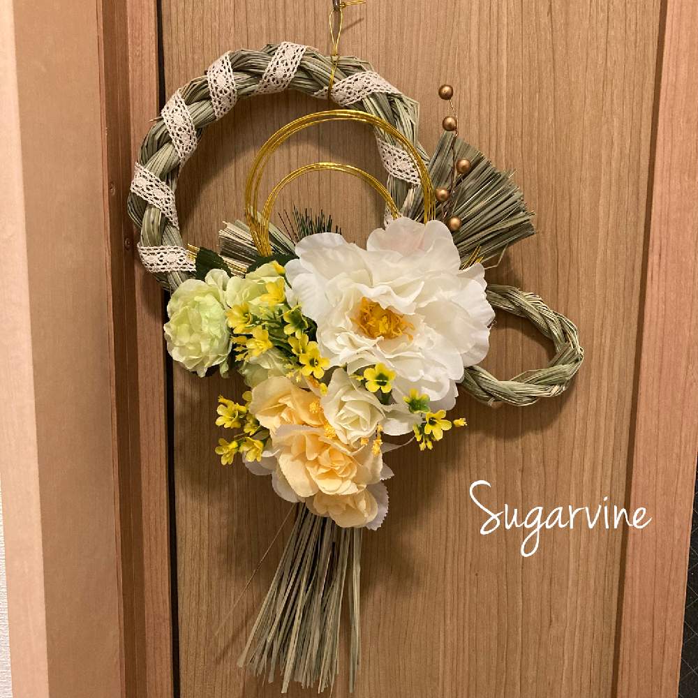 リアル ピンクローズとデイジーしめ縄リース お正月飾り しめ縄リース 造花 しめ縄 ラワー ガーデン Njforestry Org