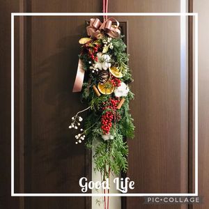 クリスマス,花のある暮らし,ガーランド,フラワーレッスン,階段/廊下の画像
