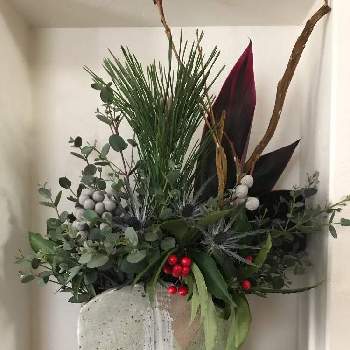 お正月準備の画像 by レインレインさん | 玄関とフラワーアレンジメントとお正月準備とお正月の花とお正月アレンジと新年と花のある暮らし