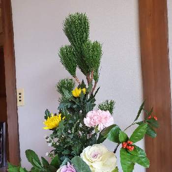 正月飾り花の画像 by よだかさん | 玄関と植物のある暮らしといけばなと花のある暮らしと正月玄関飾りと生け花と正月飾り花