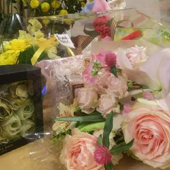 退職の花束の画像 by まちゃさん | 部屋とありがとう❤️と退職の花束と癒されるとしあわせ♡と花のある暮らしと繋がりに感謝✨
