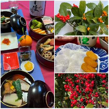 センリョウ（千両）の画像 by ミストリーフさん | 南天と橙だいだいとセンリョウ（千両）と大根と赤い実とオレンジの実とお正月料理と実家のお雑煮