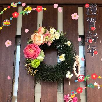 アーティフィシャル フラワーの画像 by ayakazumamaさん | 玄関とお正月飾りと緑がある暮らしとリースと花のある暮らしとアーティフィシャル フラワーと小花好き