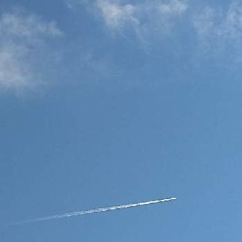 飛行機雲の画像 by Momorin　　さん | バルコニー/ベランダと飛行機雲と青い空