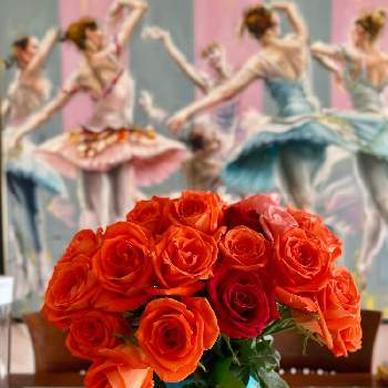 ミニ 薔薇の画像 by Kay_Tama-gskさん | 部屋とミニ 薔薇とキラキラ✨とカラフルとオレンジ色の花と花瓶と鮮やか とオレンジ色と花束
