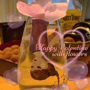 花瓶,ピンクの花,いつもありがとう♡,バレンタイン,☆パンジーの画像