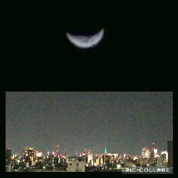 三日月の画像 by fanpoさん | 夜景と三日月