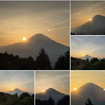 富士山の見える景色の画像 by レモン茶さん | お出かけ先と乙女峠よりと富士山のシルエットと富士山と富士山の見える景色と夕焼け空と雲仲間と夕陽♪と絵のような風景とアート雲☁️