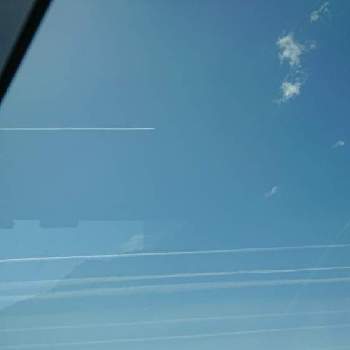 飛行機雲の画像 by ZENさん | 青空と飛行機雲とラッキーな出会い