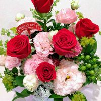 トルコキキョウ,ばら,フラワーアレンジメント,感謝,母の日の画像