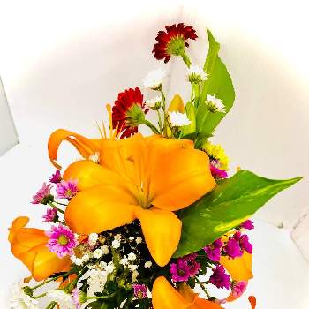生花好きの画像 by kaeさん | インテリアとポトスと季節を楽しむといい時間と季節の花と芸術的と生花好きとアレンジと生花と鮮やか と フラワーアレンジとお花のある生活と綺麗✨とこころのオアシスとデザインと大きいとフラワーデザイン