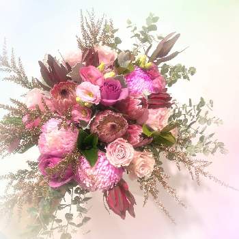 ブーケ♡の画像 by F.O.Tさん | フラワーアーティストとローズとばら バラ 薔薇とピンクの花とフラワーとピンク❤︎ピンクと美しい花とフラワーデザイナーと美しいとワイルドフラワーと花いろいろとブーケとブーケ♡とピンク色の花と花のある暮らしと切り花とrose
