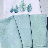 蓼藍(タデアイ),ハンドメイド,草木染め,染料,藍の生葉染めの画像