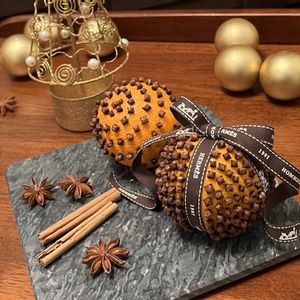 ポマンダー,クリスマス,ハンドメイド,ハンドメイド雑貨,オレンジの画像