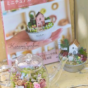 プリザーブドフラワー,ドライフラワーいろいろ,箱庭,アイスランドモス,プリザ－ブドフラワ－（バラ）の画像