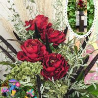 グリーン　アナベル,パンパスグラス,ニャンニャン祭り,チーム・ブルーNo.116,駅構内のお花シリーズの画像