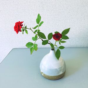 ミニ 薔薇,一輪挿し,花のある暮らし,自己流,GS映えの画像