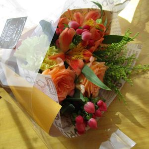 癒し,植中毒,オレンジの花,ブーケ,風景の画像
