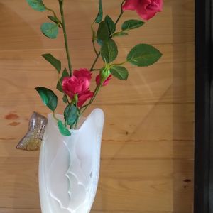 バラ、薔薇、ばら,造花,ガラスの花瓶,チーム岐阜,自作ガラス器の画像