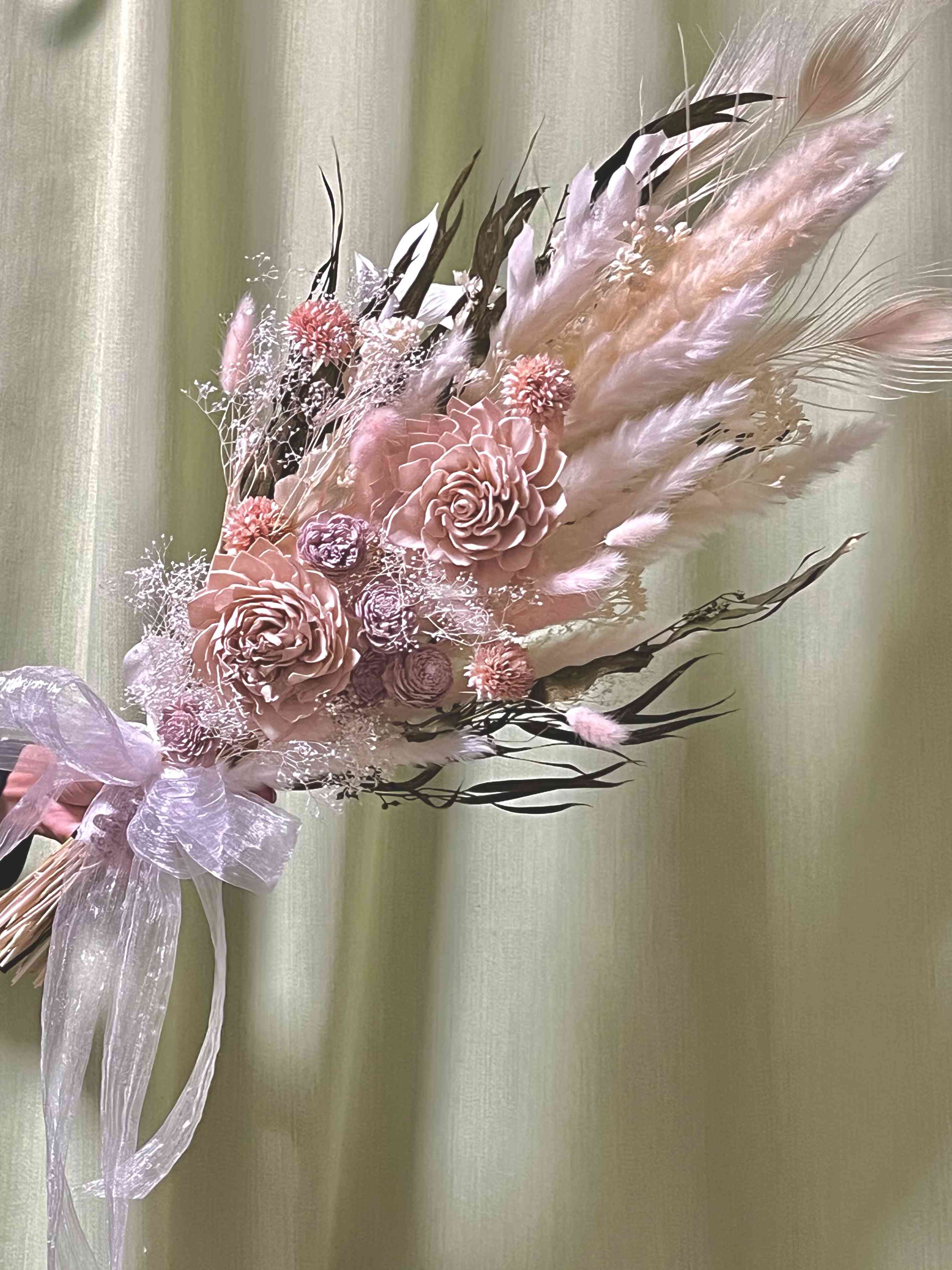 季節のミモザナチュラルドライフラワースワッグ33㎝