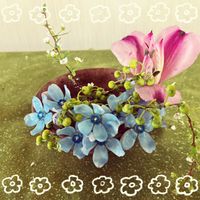 ブルースター,雪柳,アリストロメリア,青もじ,花のある暮らしの画像