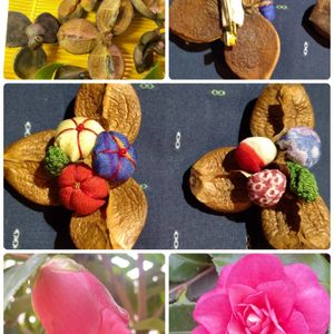 椿の花,椿の手作りブローチ,手作り,春の訪れ,繋がりに感謝✨の画像