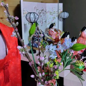 リナリア,デルフィニウム,桃の花,木瓜(ボケ),水仙(すいせん)の画像