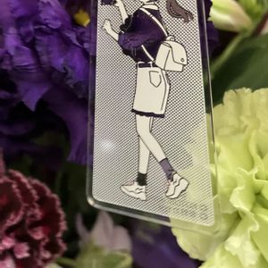 花瓶の花,紫色の花,紫色が好き,お散歩ちゃんキーホルダー,お散歩ちゃん♡の画像
