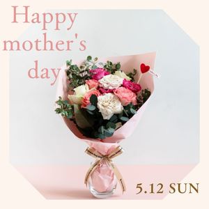 母の日,母の日プレゼント,GreenSnapSTORE,ピンク色のバラ,ローズブーケの画像