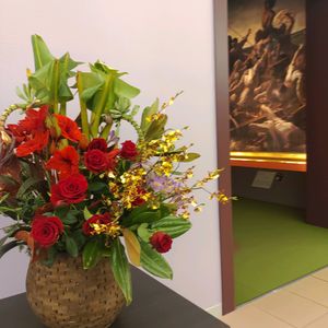 薔薇,切り花,ドライフラワーアレンジ,お出かけ先で,大塚国際美術館の画像