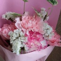 カーネーション,スターチス,花束,母の日プレゼントの画像