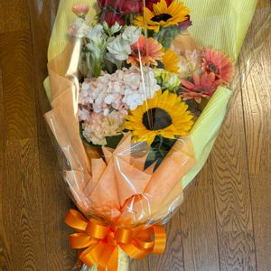 ヒマワリ,花束,花瓶の花,今日のお花,通りがかりの画像