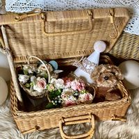 バラ,ノブドウ,ケイトウ セロシア,庭花アレンジ,花のある暮らしの画像