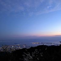 ススキ,夕焼け,そら,山のある風景,ススキ*の画像
