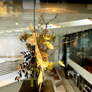 ロウバイ,蝋梅,いけばな,植物のある暮らし,いけばな展の画像