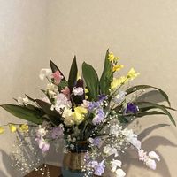 スイートピー,花のある暮らし,春の花を生ける,玄関内側の画像