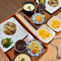 サフラン,発酵バター,呉汁,冷凍牡蠣,菜の花、芥子酢味噌の画像