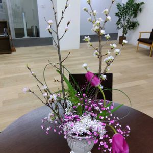 いけばな,生け花,職場に花を,職場のいけばなの画像