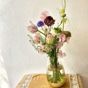 チューリップ,ラナンキュラス,ブーケ,花束,春色ブーケの画像