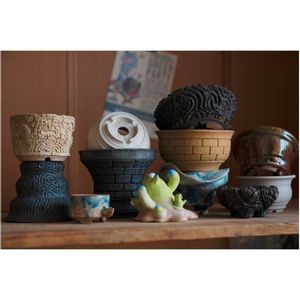 サボテン,ぼくモル鉢,ぼくモル ポタリー,多肉植物,ドライフラワーの画像