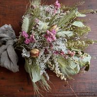 ドライフラワー,ハンドメイド,庭の花,ドライフラワースワッグの画像