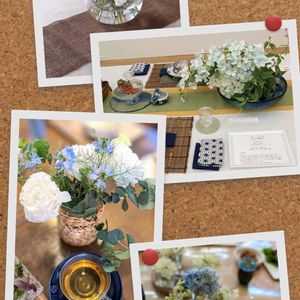 アジサイ,カーネーション,ニゲラ,ユーカリ,思い出の画像
