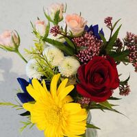 ガーベラ,ミニブーケ,良い一日を…,ばら バラ 薔薇,その他部屋の画像