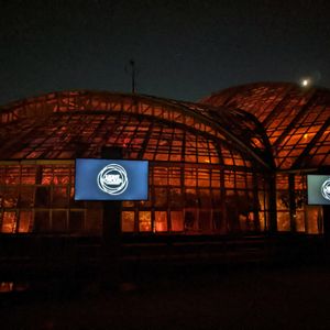 植物園,温室,ライトアップの画像