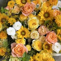 フラワーアレンジメント,今日の一枚,お祝い花,色とりどり,素敵な色合いの画像