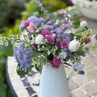 シルバープリペット,センニチコウ,センニチコウ,ロシアンセージ,ロシアンセージの画像